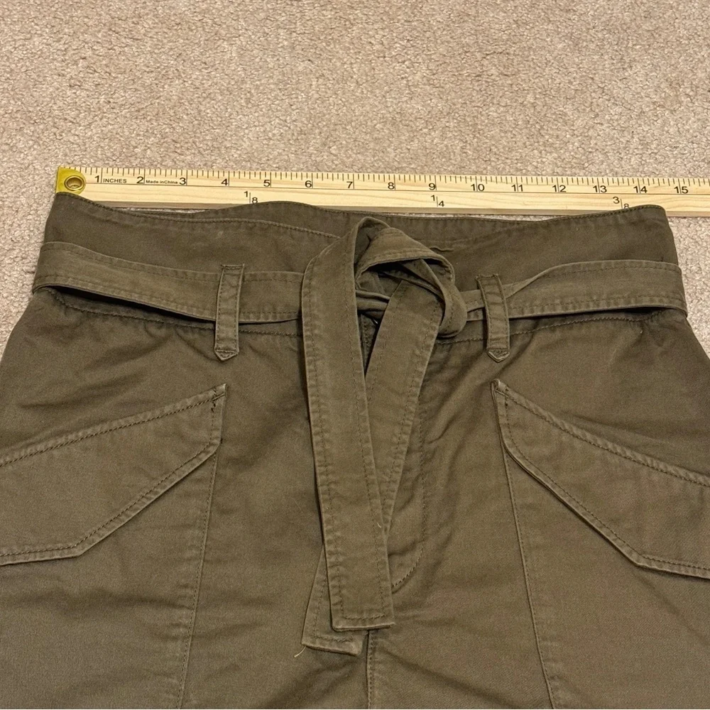 Rag & Bone Field Cargo Short Size 26 Dark Olive Green Belted Shorts - Picture 6 of 8